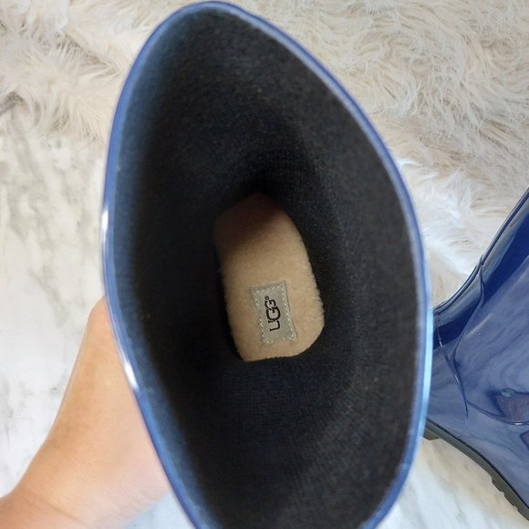 UGG Australia Kid's Blue Raana Rubber Rain Boot Siz US Youth-2 - Picture 5 of 10